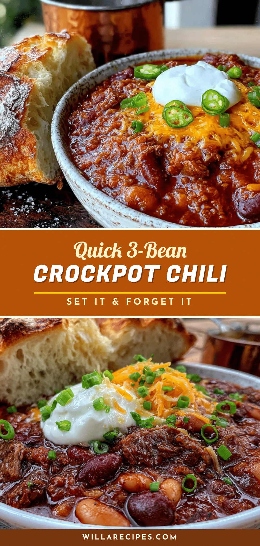 3-bean crockpot chili recipe