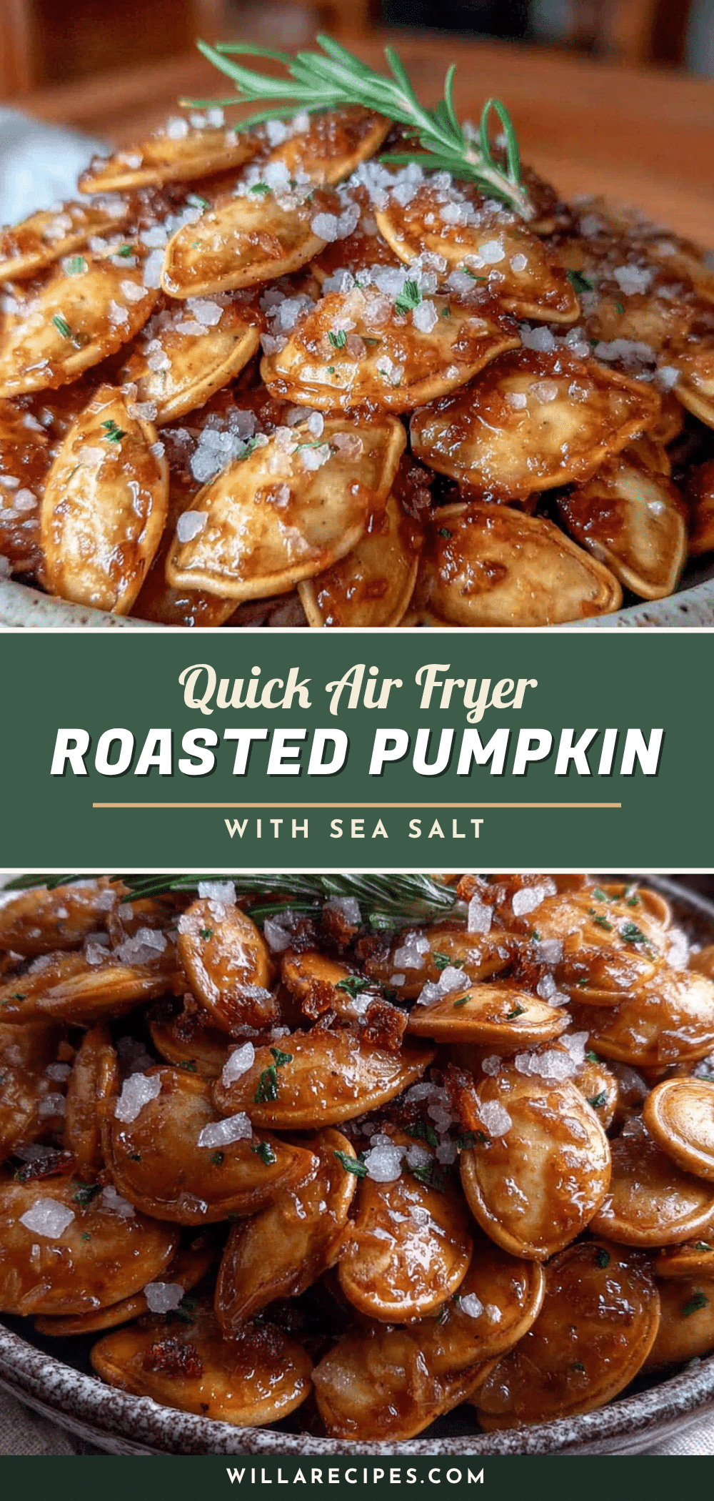 air fryer roasted pumpkin seeds recipe