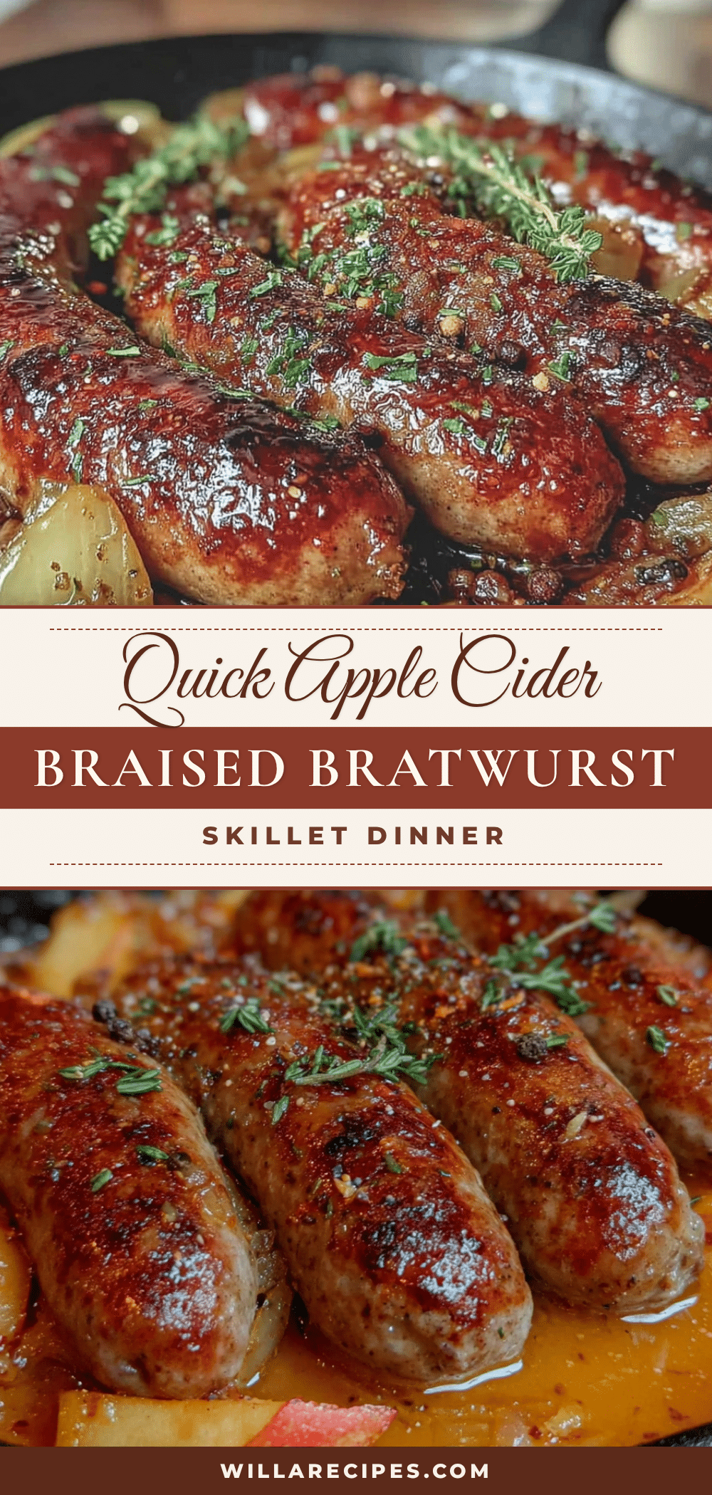 apple cider braised bratwurst recipe