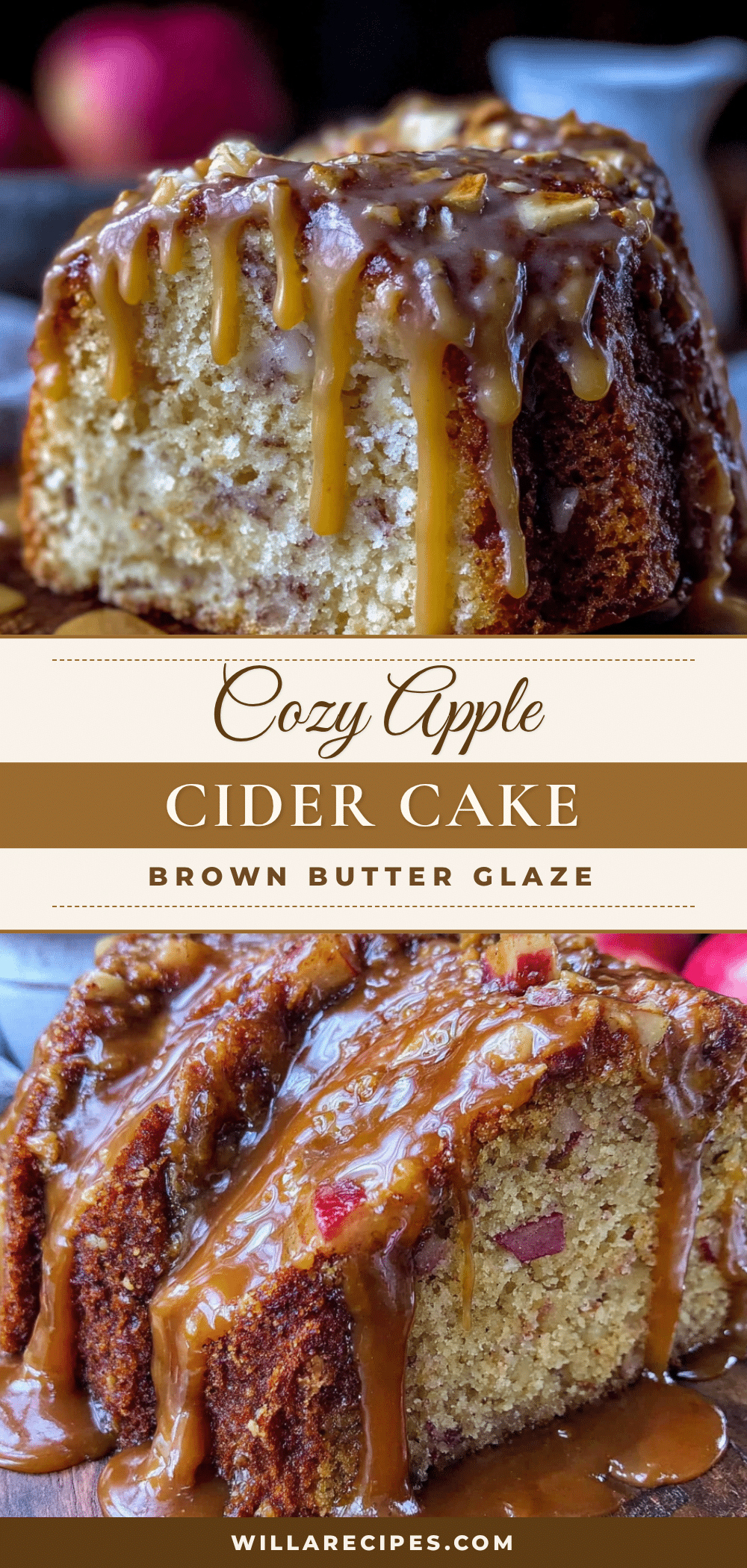 apple cider cake with brown butter glaze recipe