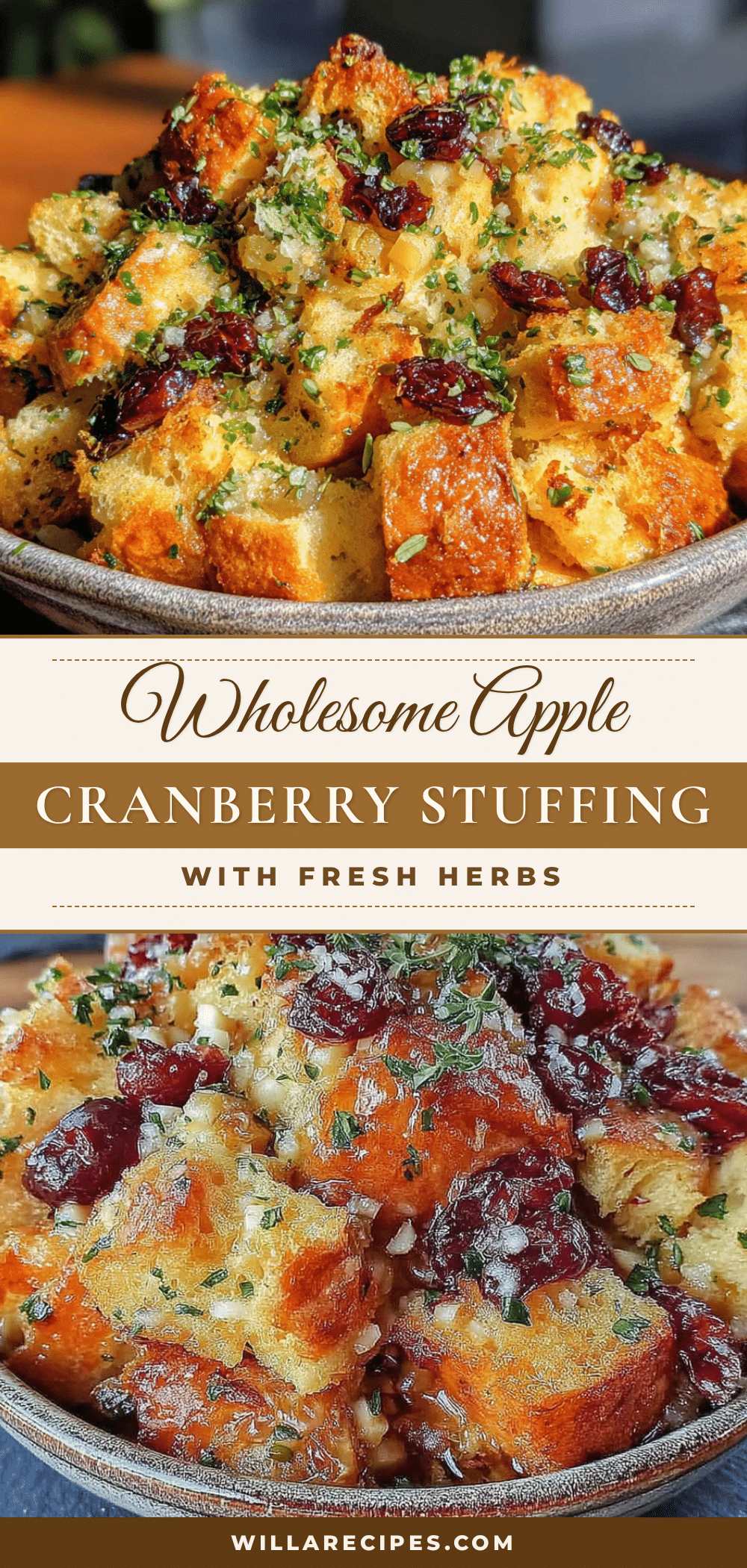 apple cranberry herb stuffing recipe