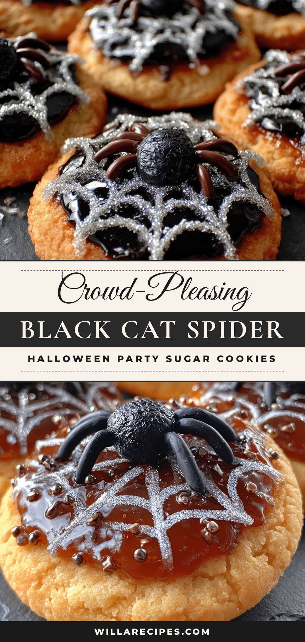 black cat spider sugar cookies recipe