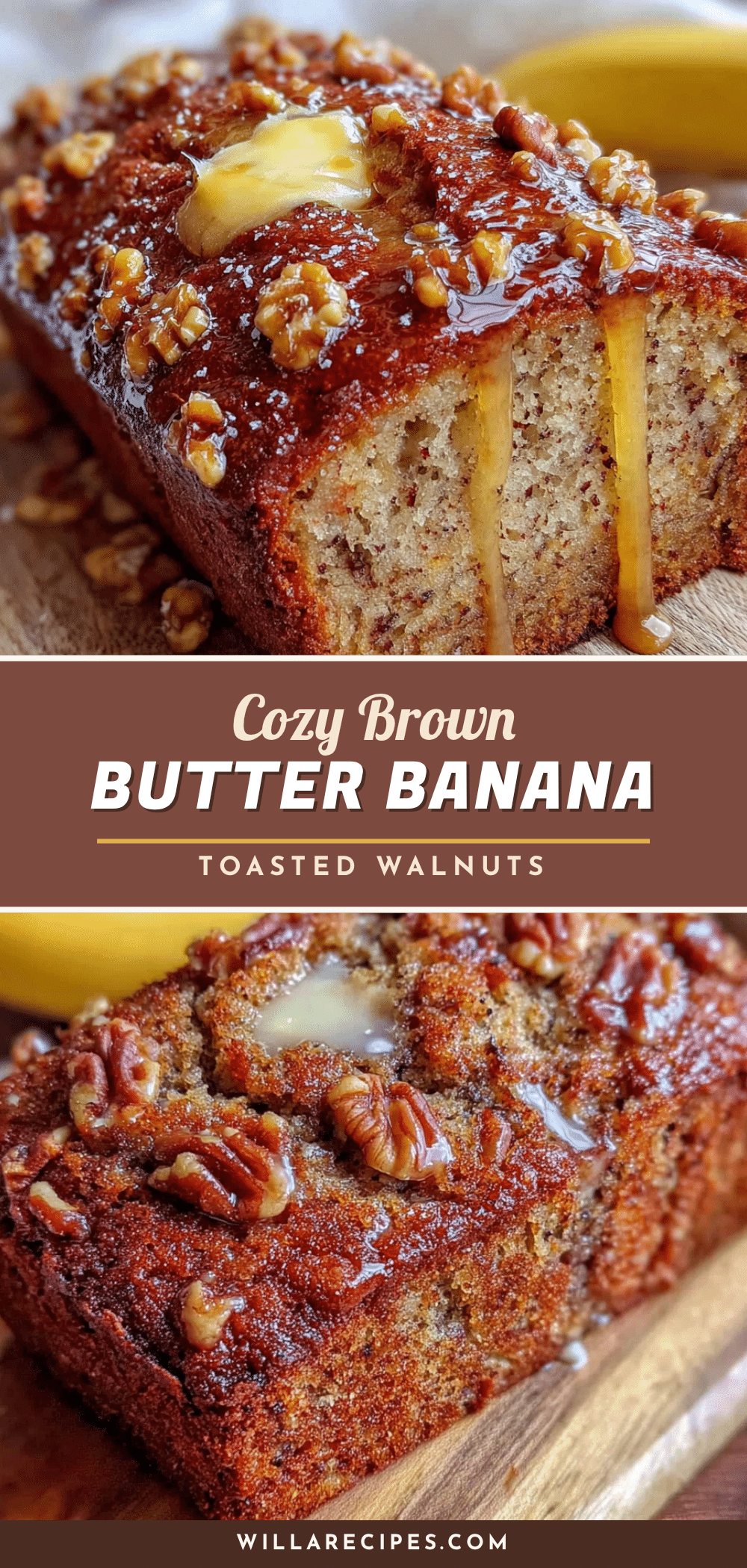 brown butter banana bread with toasted walnuts recipe