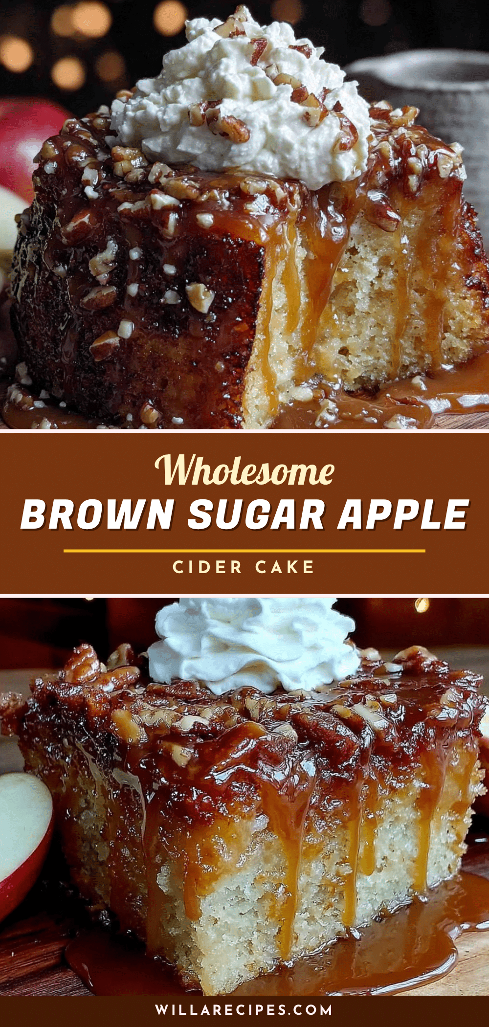 brown sugar apple cider cake recipe