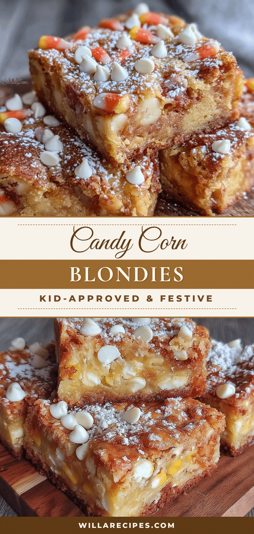 candy corn blondies recipe
