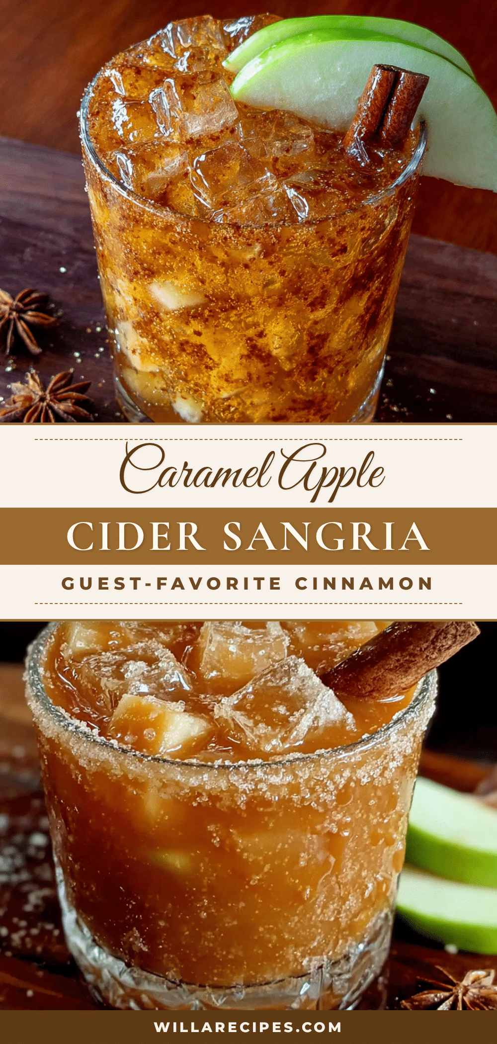 caramel apple cider sangria recipe