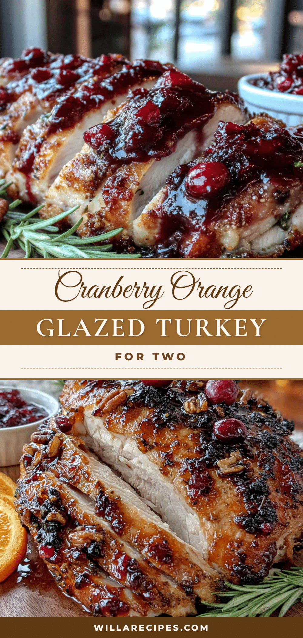 cranberry orange glazed turkey breast for two recipe