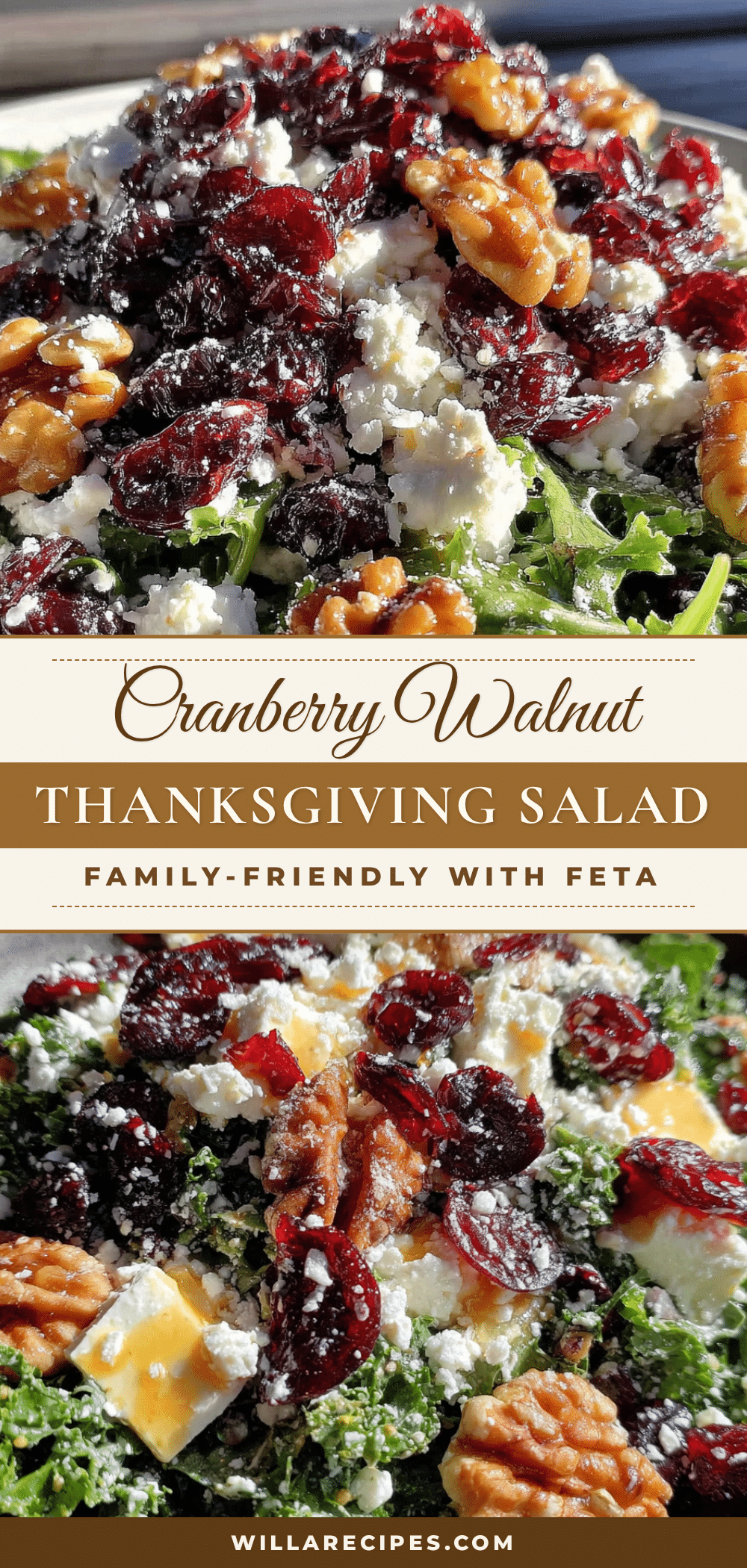 cranberry walnut thanksgiving salad with feta recipe