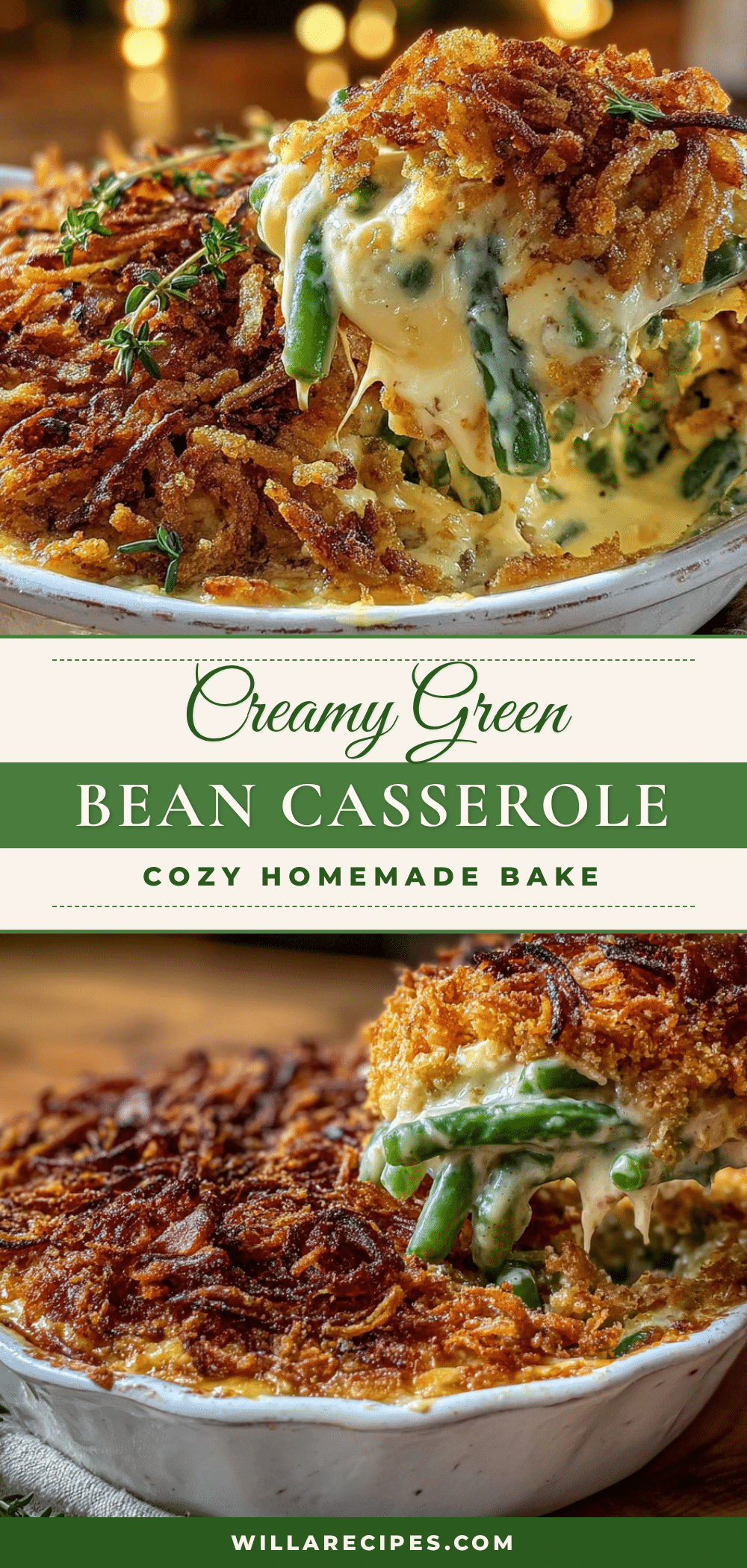 creamy green bean casserole recipe