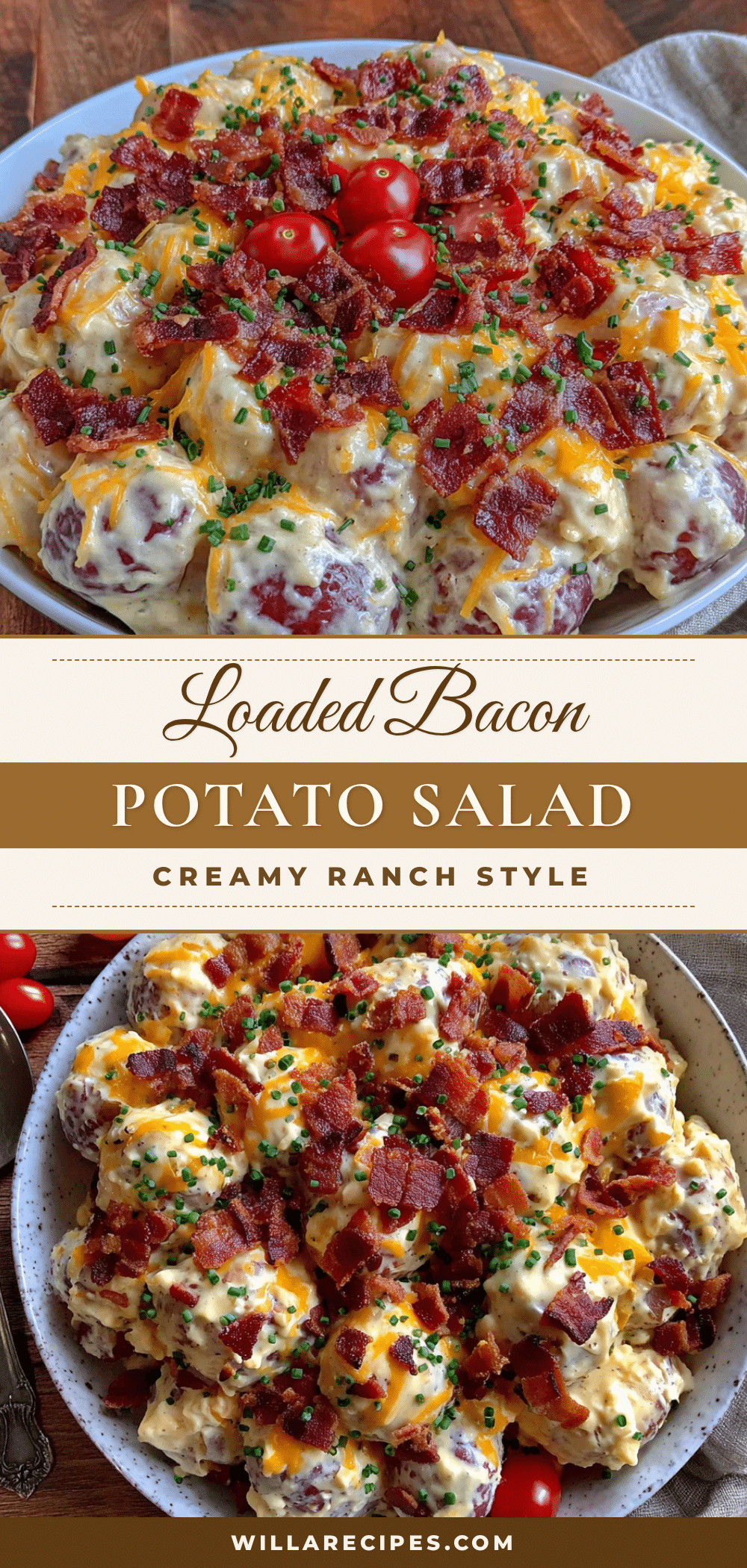 creamy loaded bacon ranch potato salad recipe