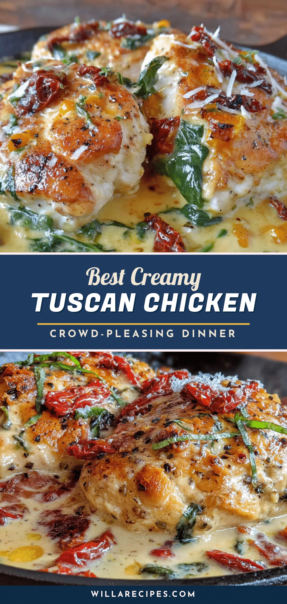 creamy tuscan chicken skillet recipe