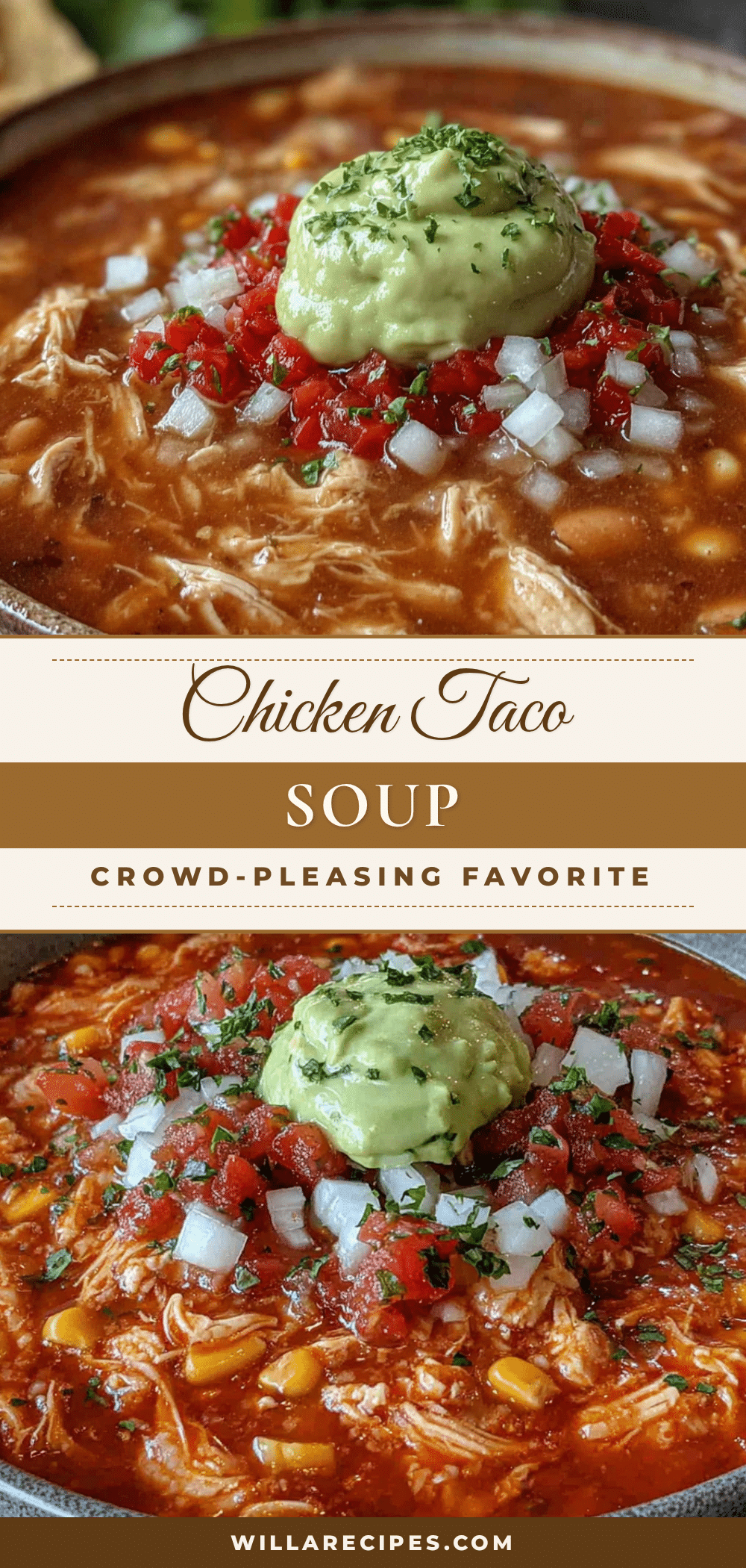 easy slow cooker chicken taco soup recipe