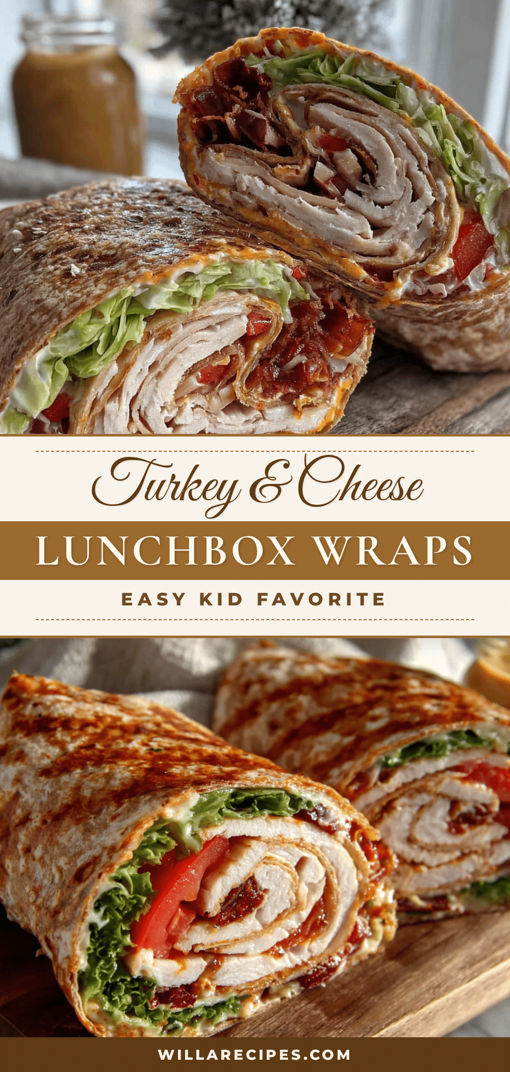 Easy Turkey Cheese Lunchbox Wraps recipe