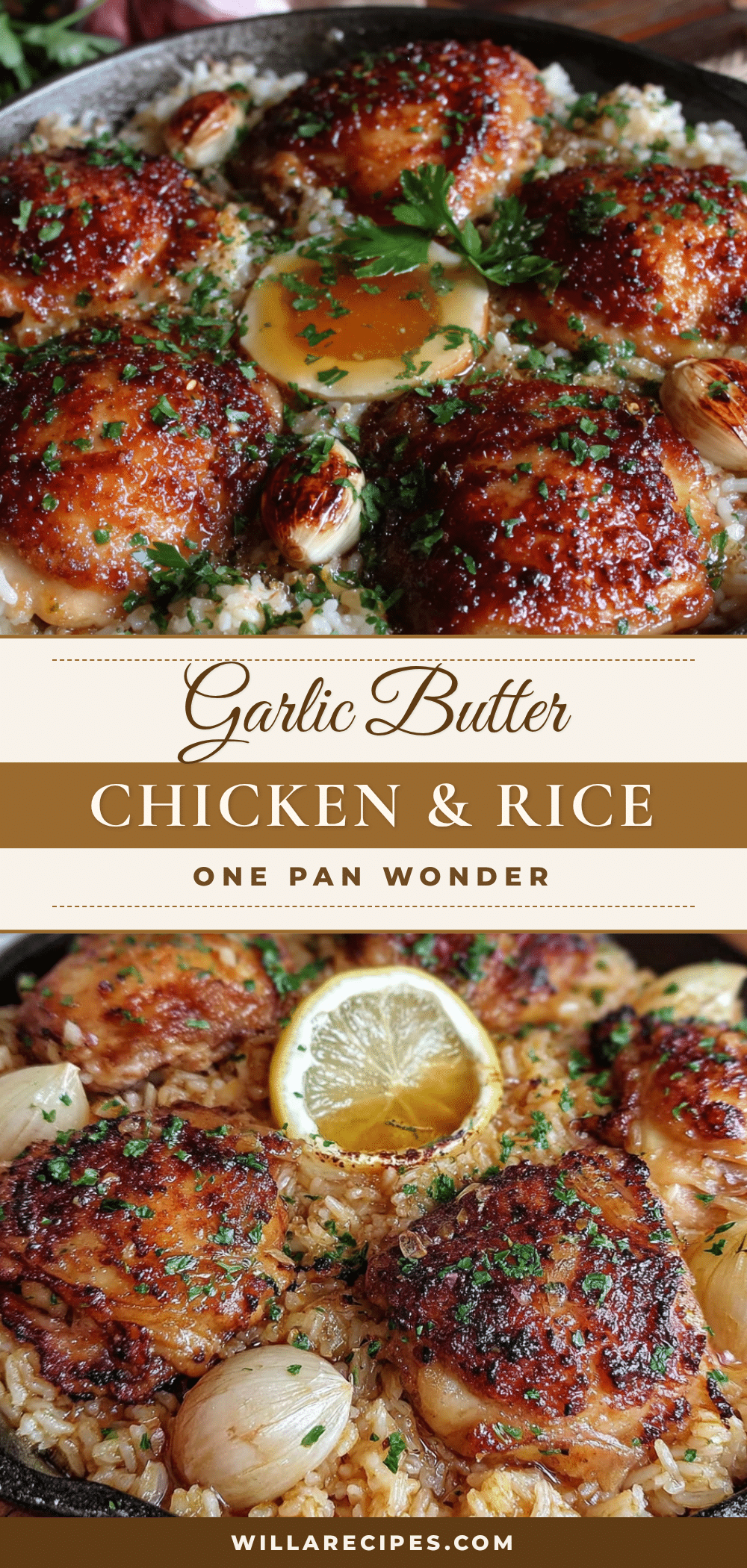 garlic butter chicken and rice recipe