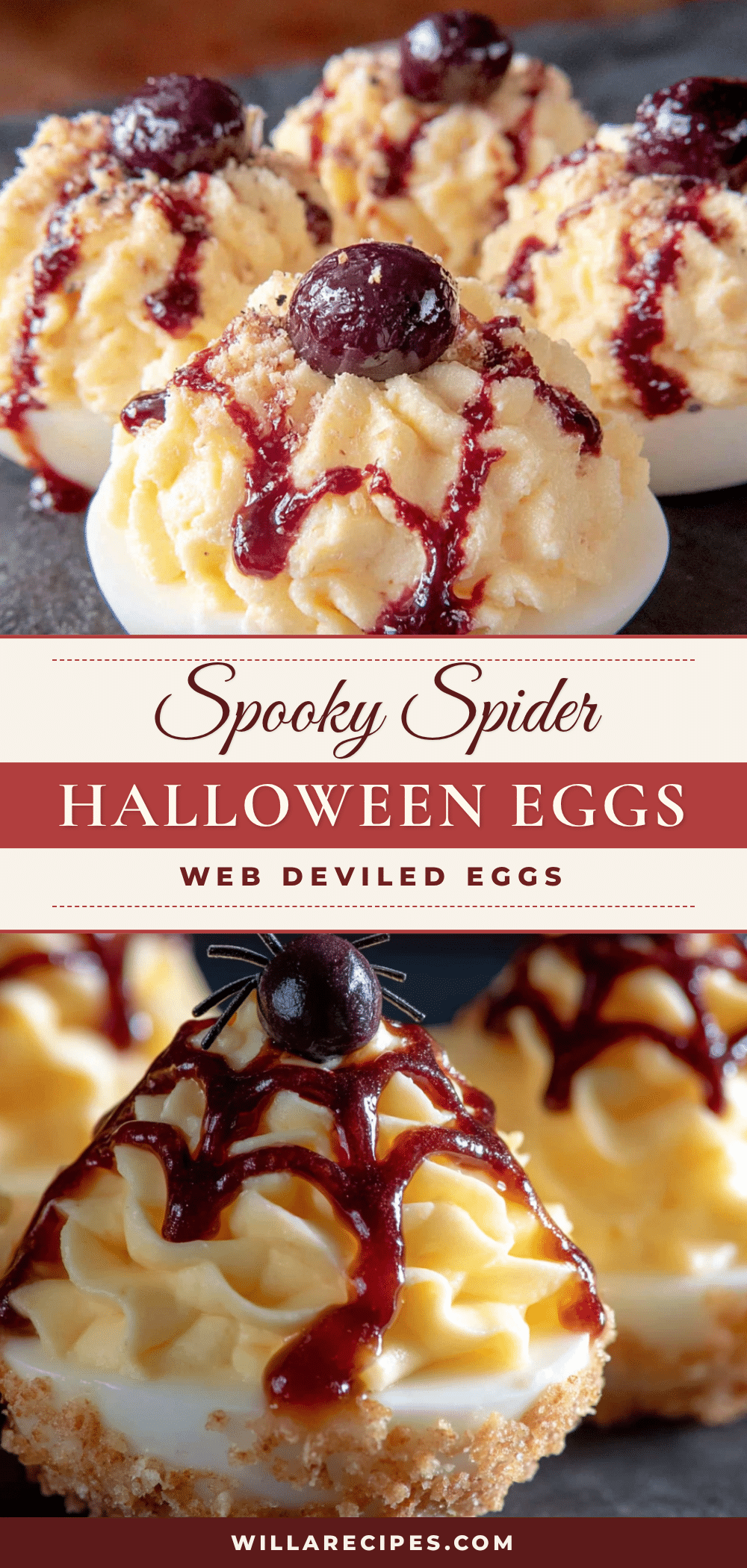 Halloween deviled eggs recipe