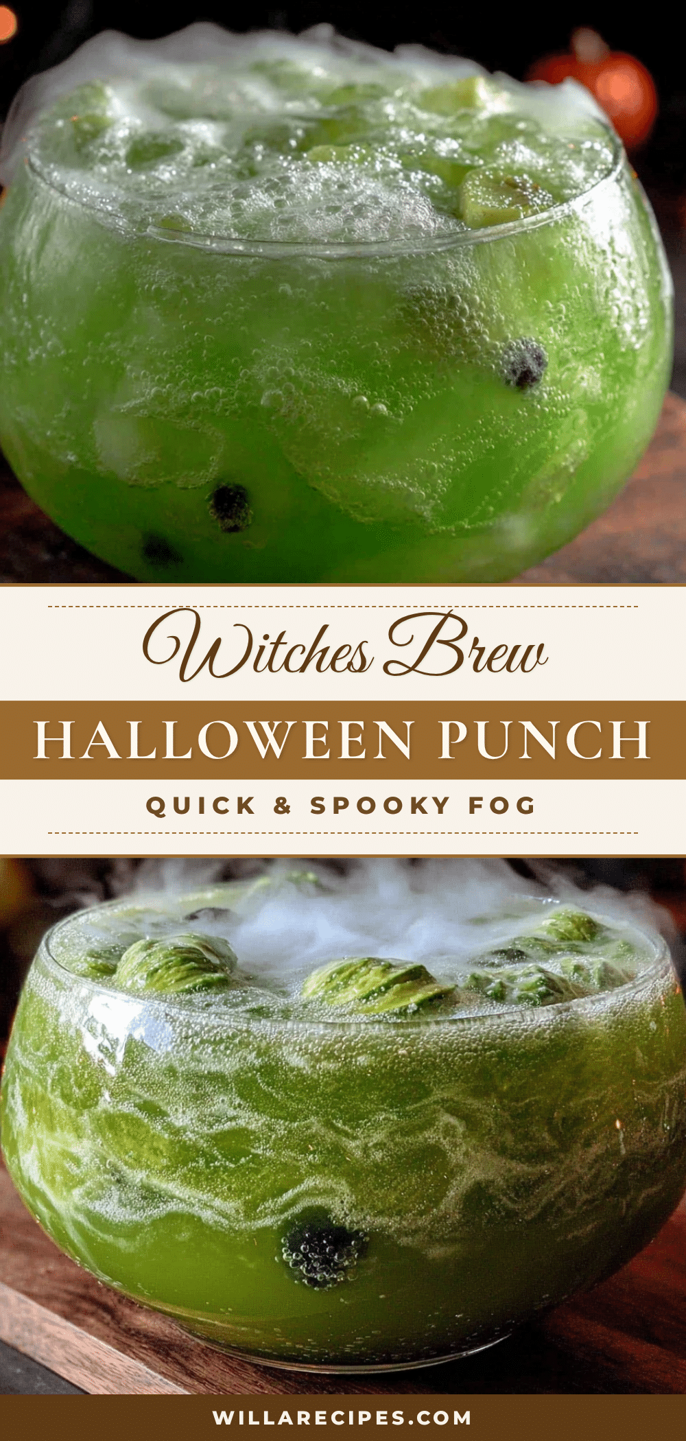 halloween witches brew punch with dry ice fog recipe