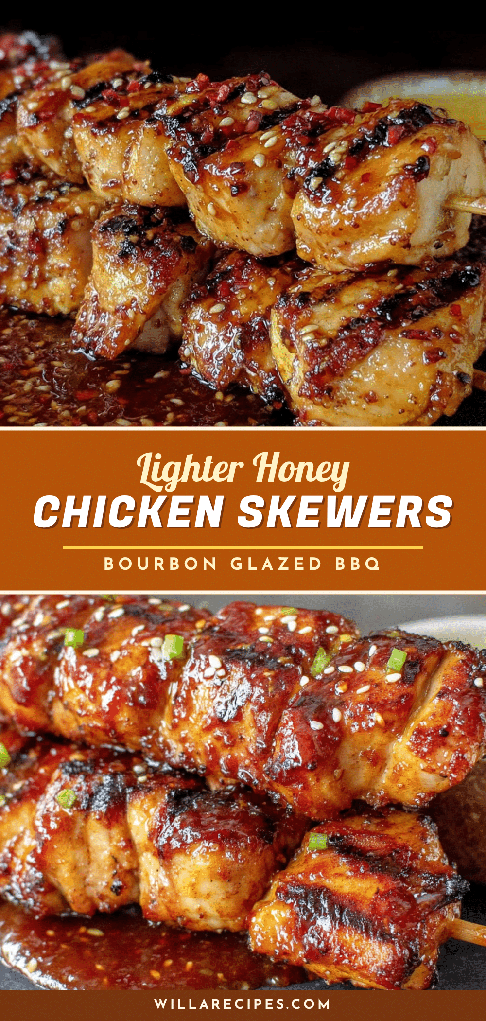 honey bourbon bbq chicken skewers recipe