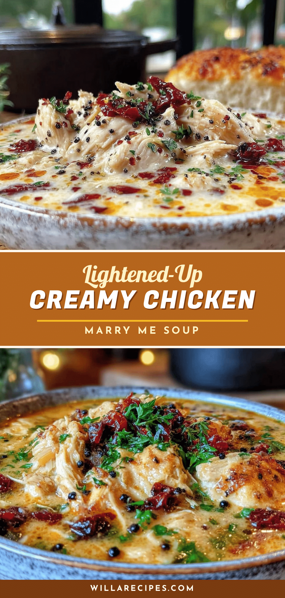 lightened-up creamy marry me chicken soup recipe