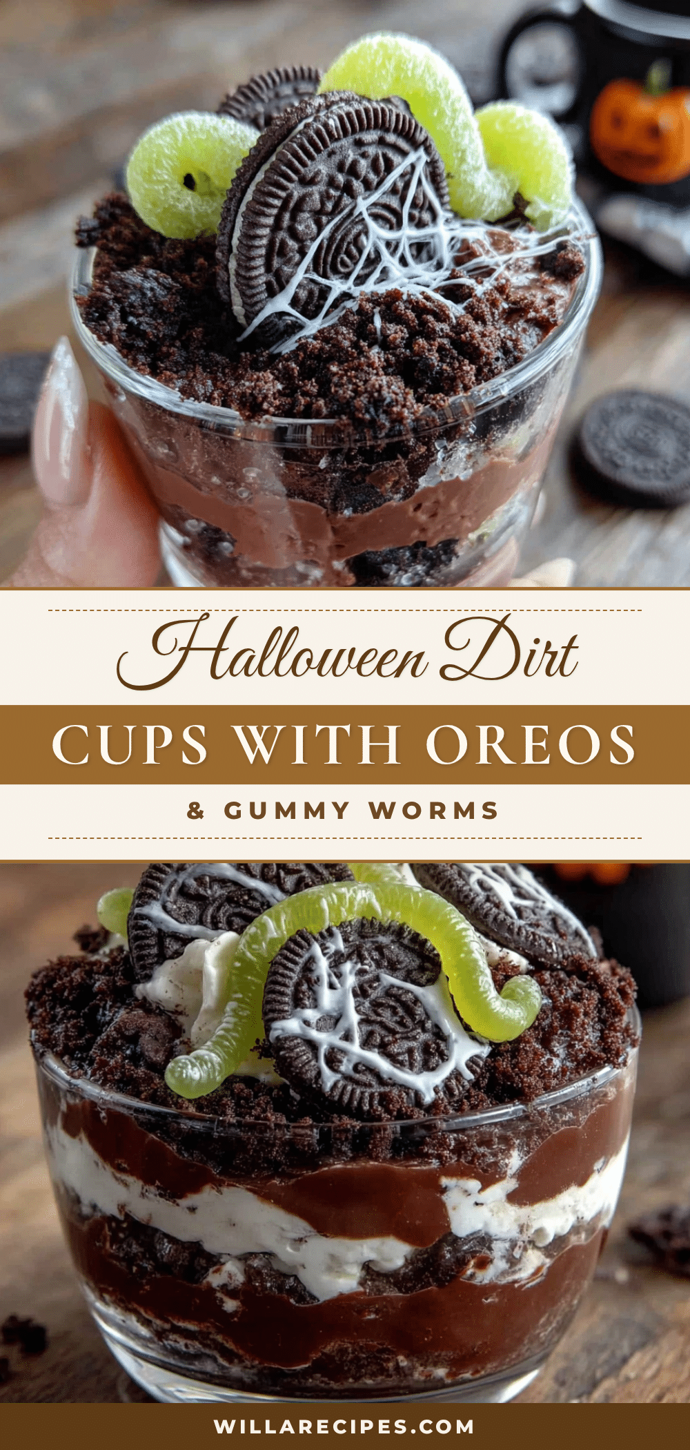 lightened-up halloween dirt cups recipe