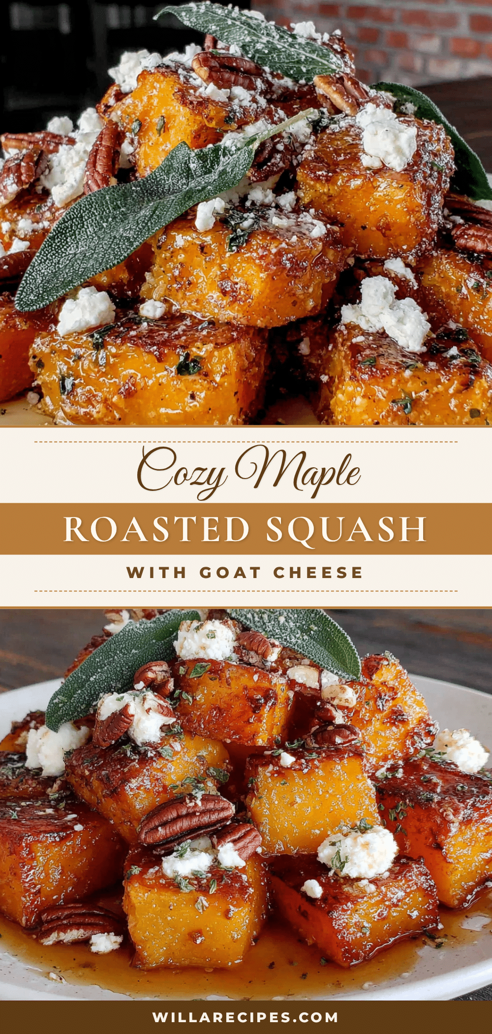 maple roasted butternut squash with goat cheese recipe