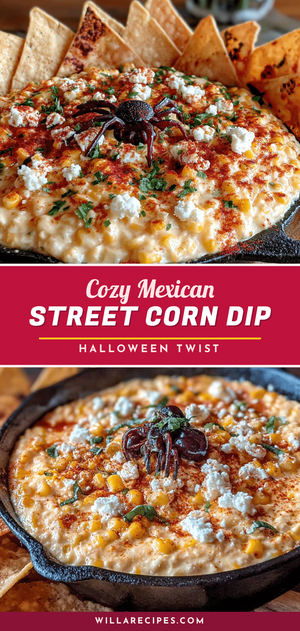 mexican street corn halloween dip recipe