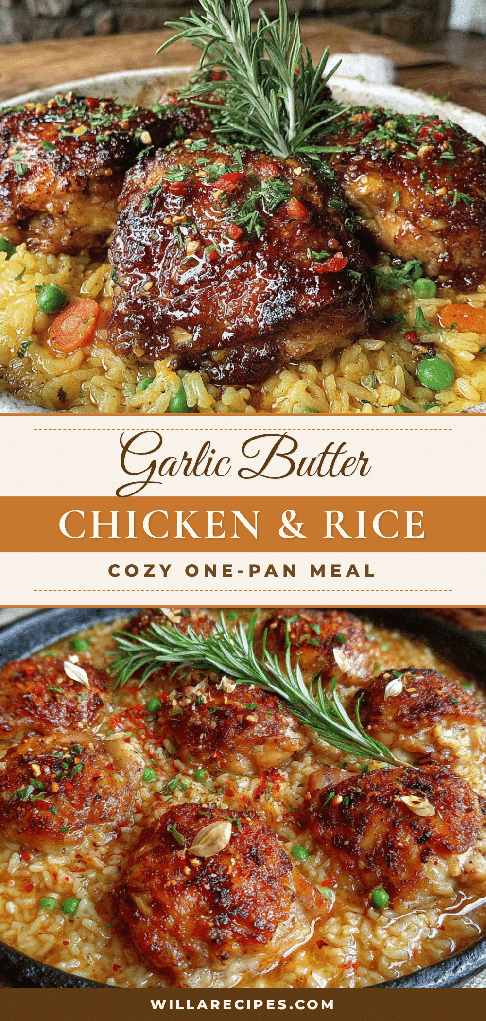 one-pan garlic butter chicken and rice recipe