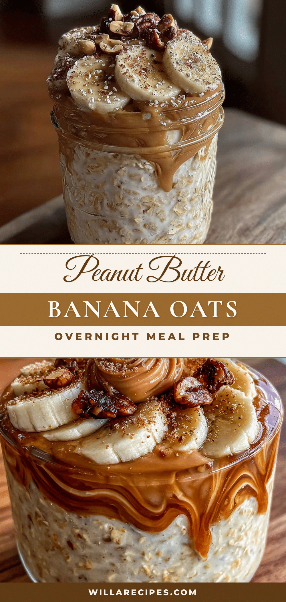 peanut butter banana overnight oats recipe