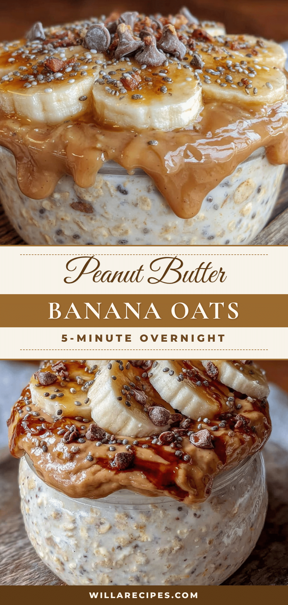 peanut butter banana overnight oats recipe