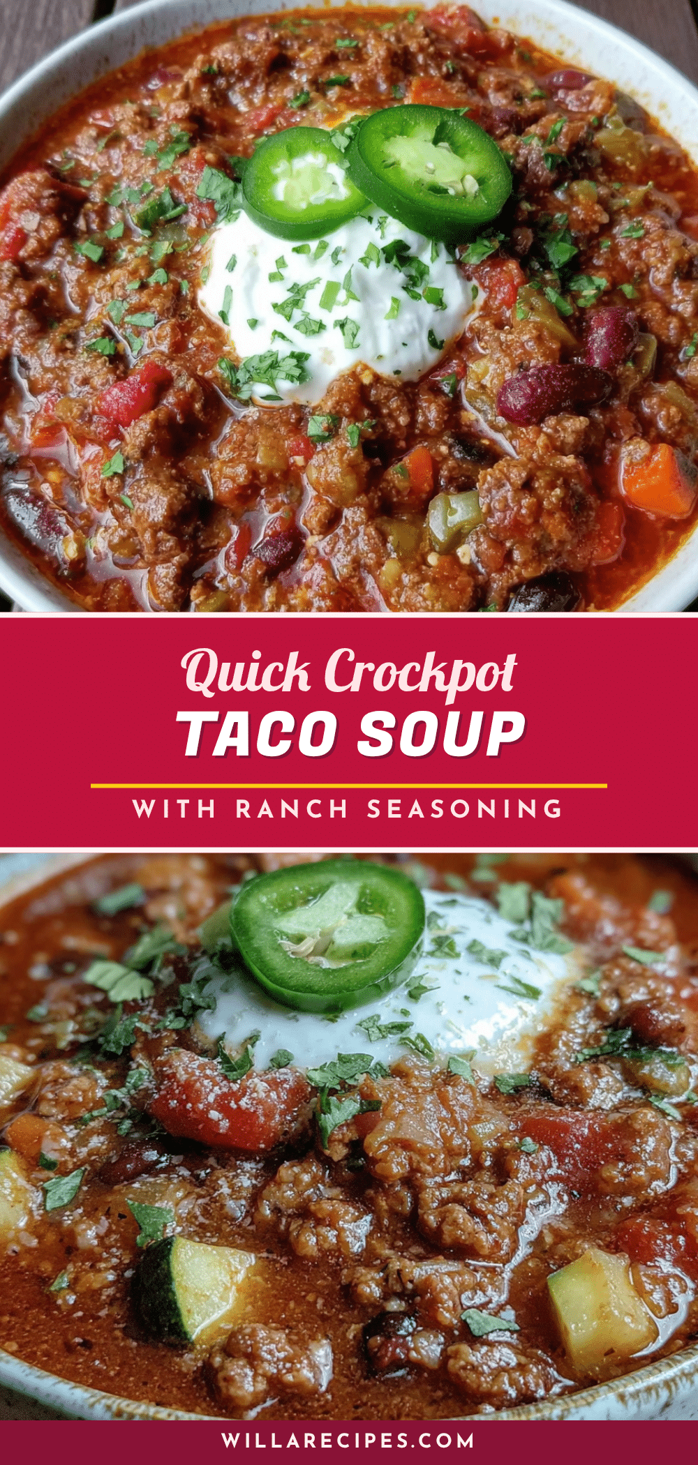 quick crockpot taco soup with ranch seasoning recipe
