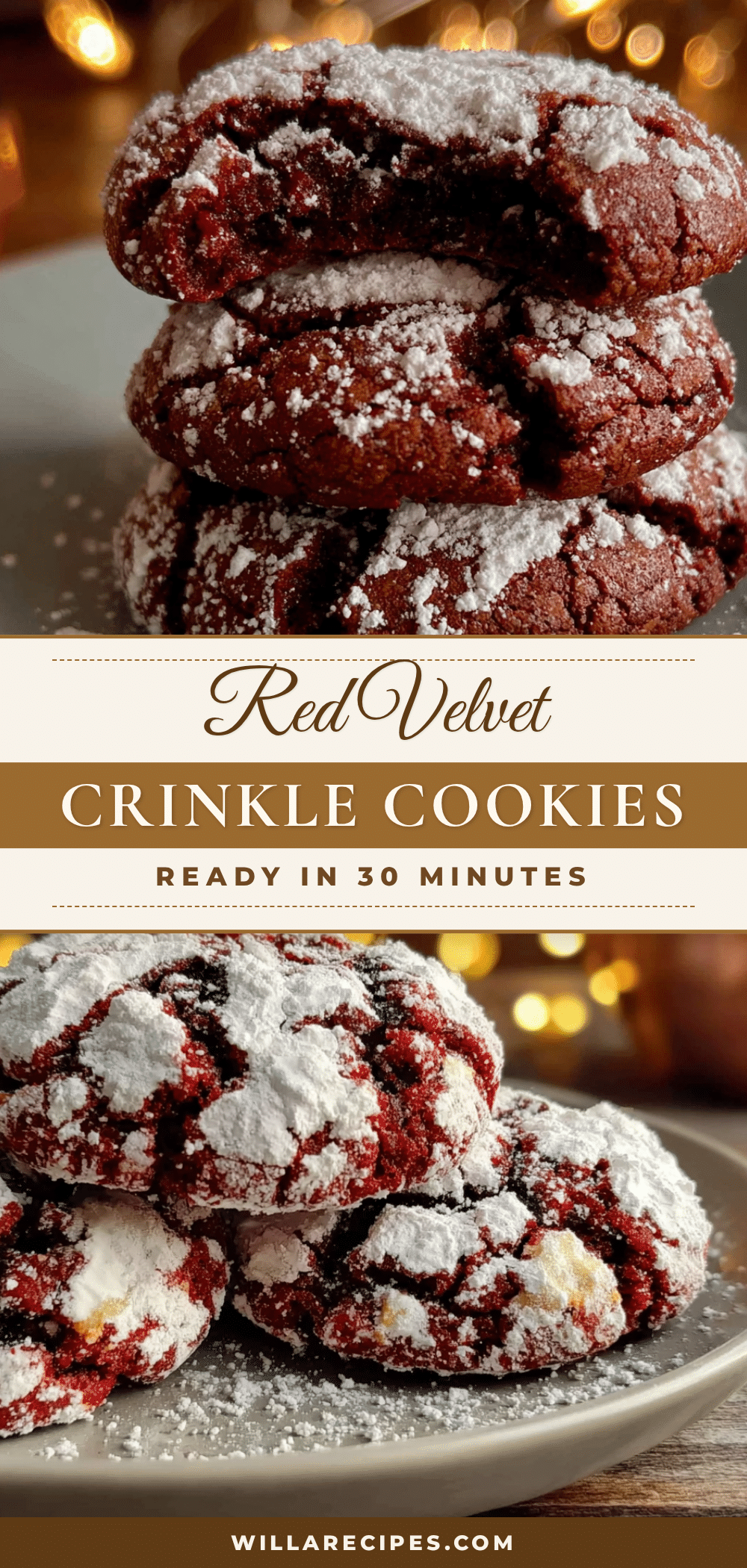 red velvet crinkle cookies recipe