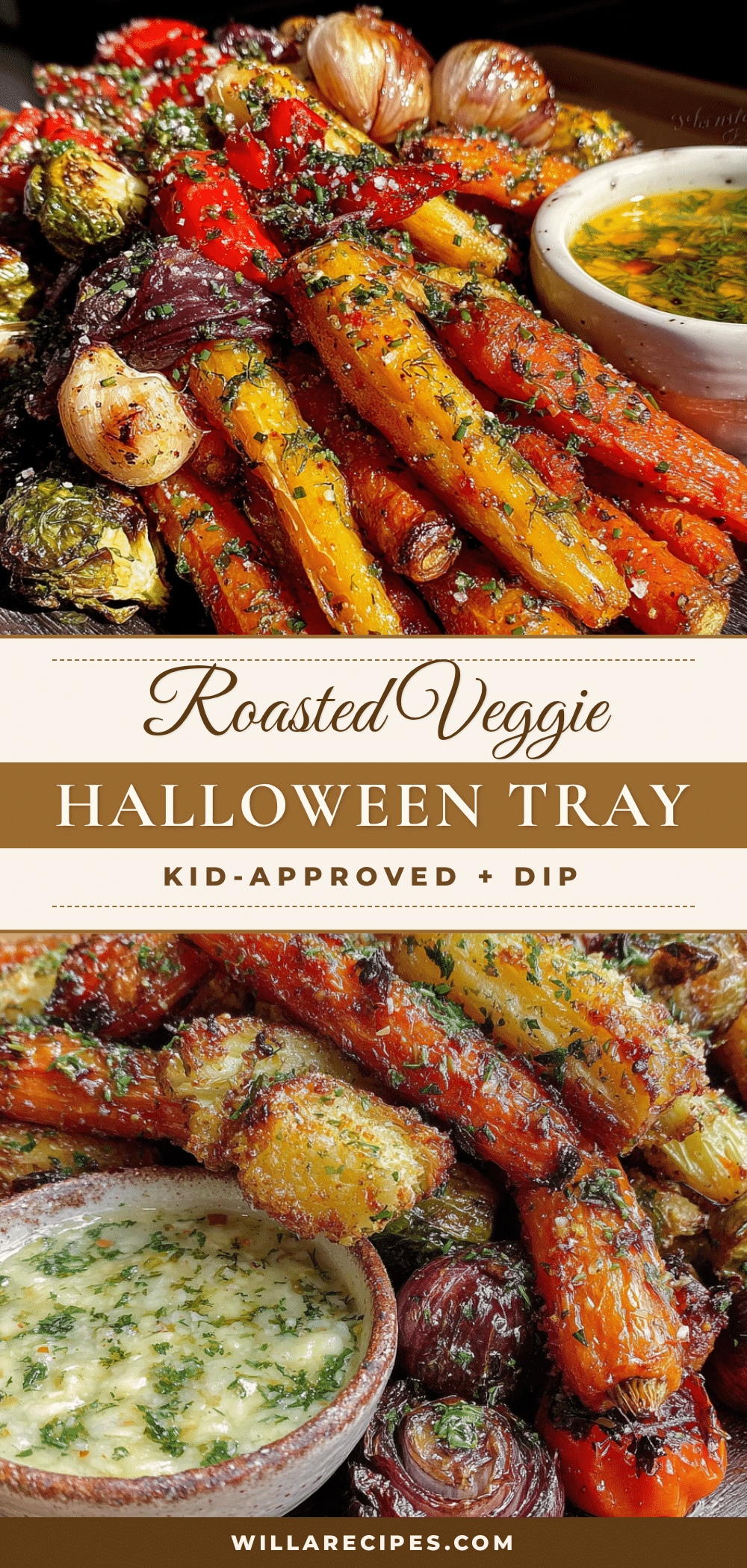 roasted halloween veggie tray recipe