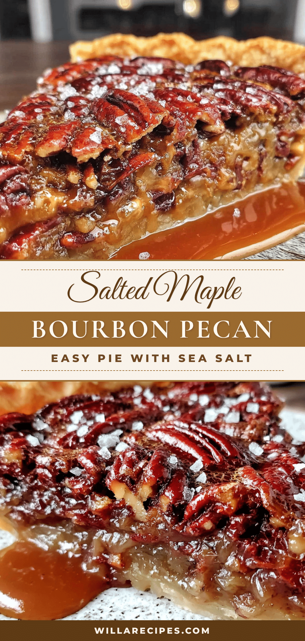 Salted Maple Bourbon Pecan Pie recipe