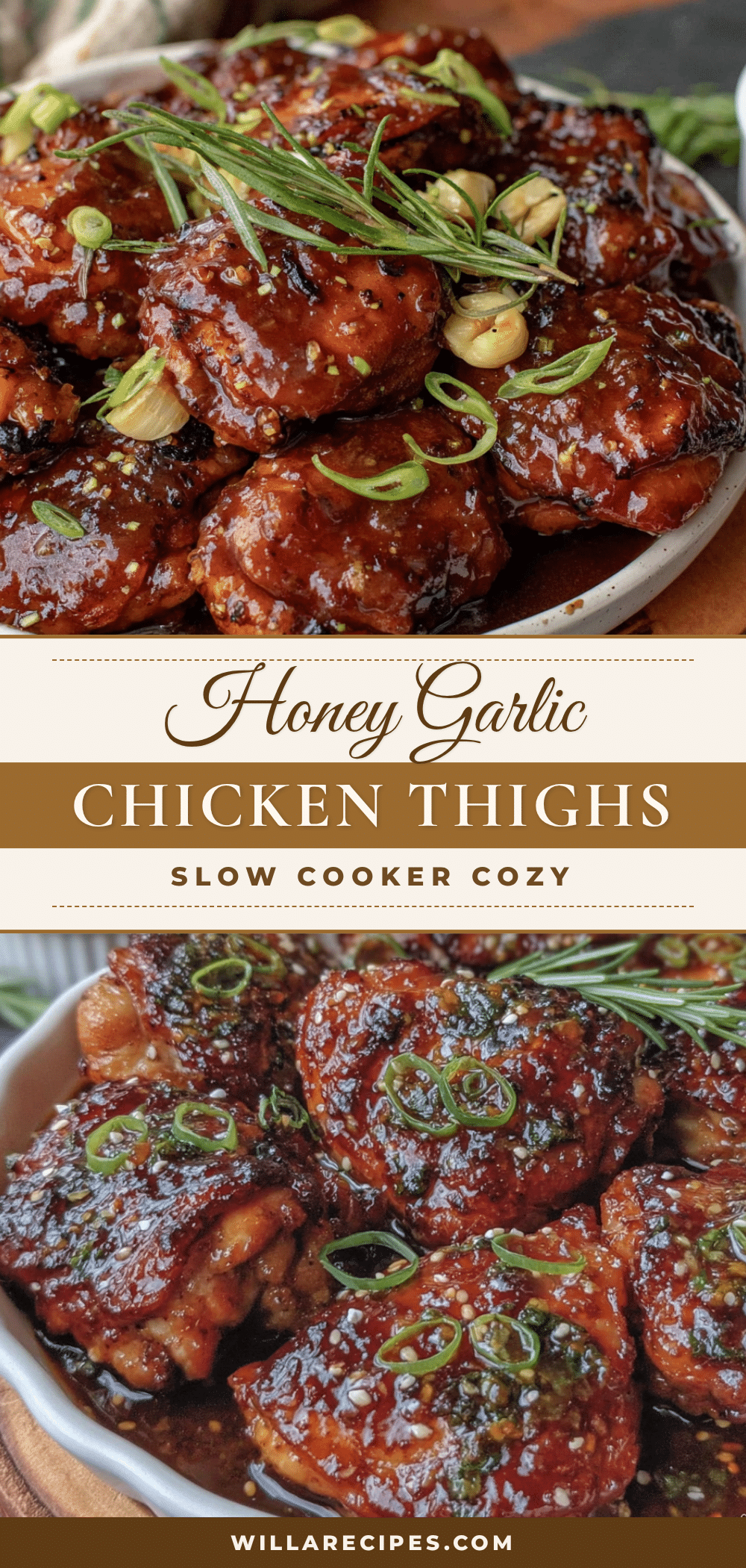 slow cooker honey garlic chicken thighs recipe