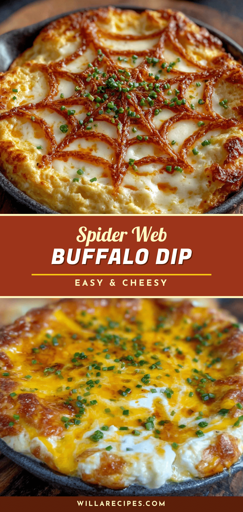 spider web buffalo chicken dip recipe