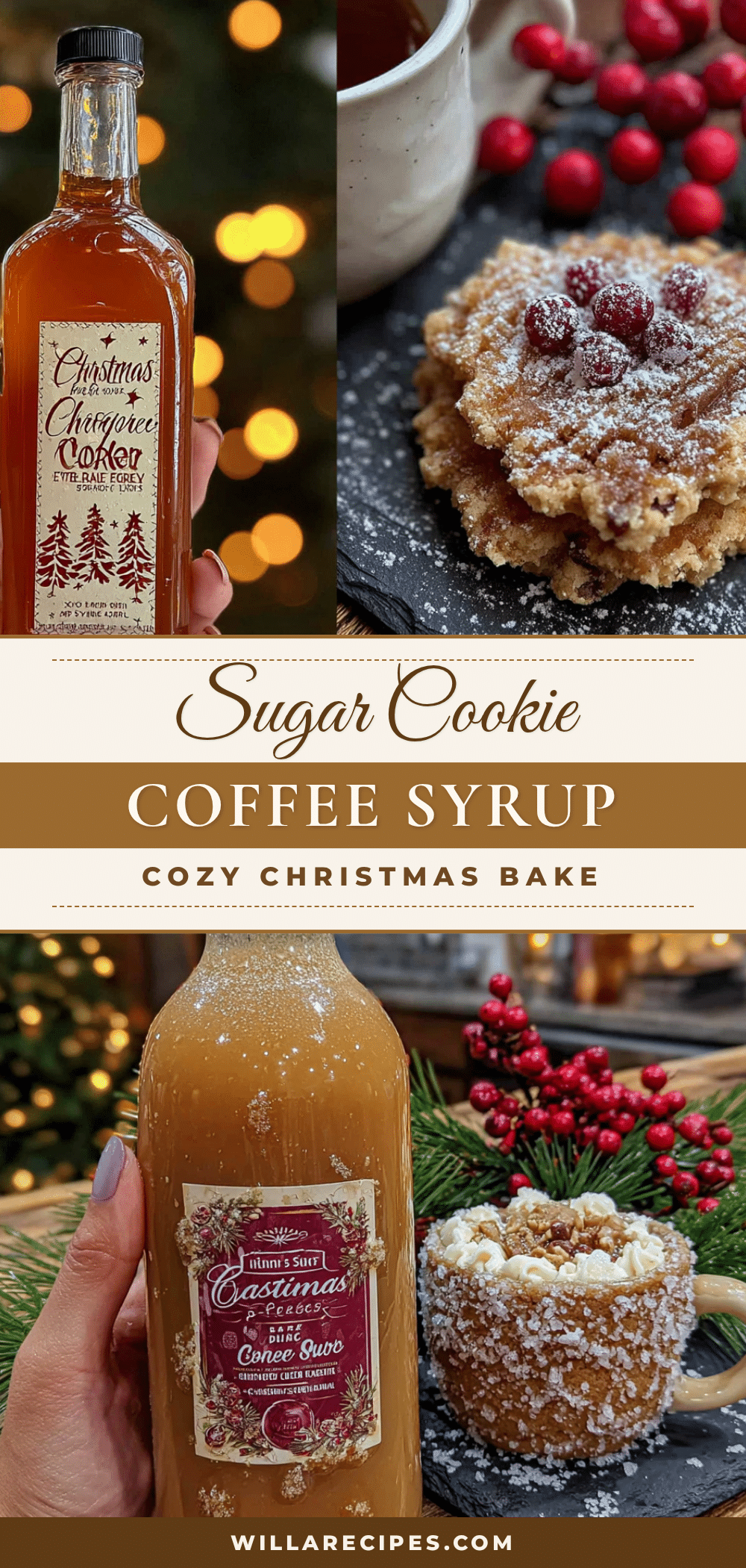 cozy Christmas sugar cookie coffee syrup recipe