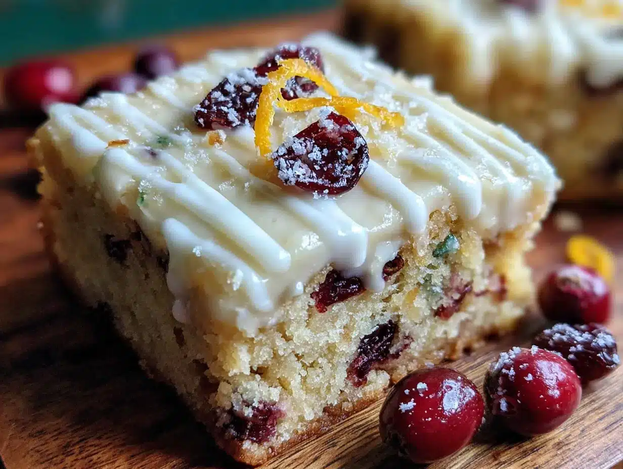 Cranberry bliss bars preparation steps