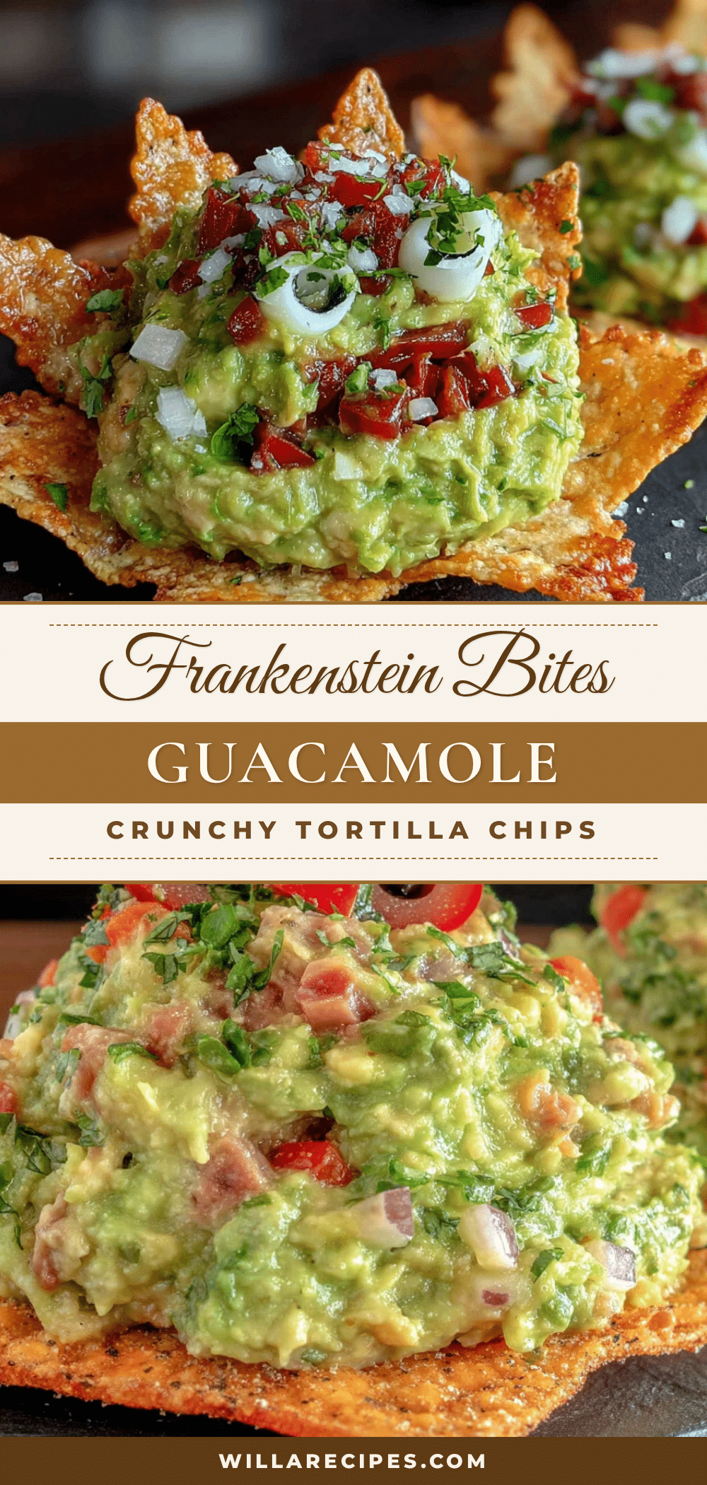 Quick Frankenstein Guacamole Bites recipe
