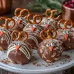 turkey cake pops with pretzel feathers - featured image
